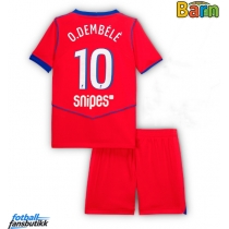 Paris Saint-Germain Ousmane Dembele #10 Tredjedraktsett Barn 2025-26 Kortermet (+ Korte bukser)